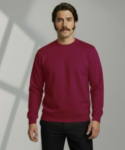 Arven Work Wear Sıfır Yaka Sweatshirt Bordo