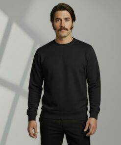 Arven Work Wear Sıfır Yaka Sweatshirt Siyah
