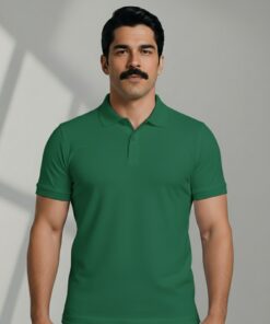 Arven Work Wear Polo Yaka Penye T-shirt Yeşil