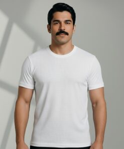 Arven Work Wear Sıfır Yaka T-shirt Beyaz